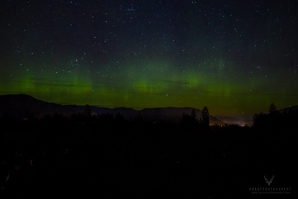 A rare show of aurora borealis in Enderby, British Columbia on April 17 by Vernon Photographer Eric Draht